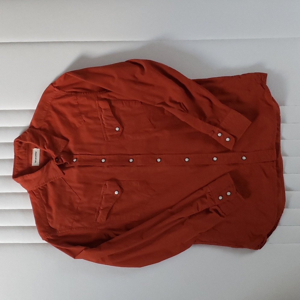Taylor Stitch Western Shirt in Rust Pincord - M40